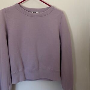 Women's Uniqlo Lavender Wide Fit Pull Over Cotton Sweatshirt. Size medium